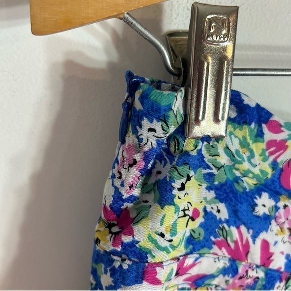 LF Paper Heart Colorful Floral Skort Skirt Shorts NWT Sz 8 Blue Pink Lace Hem - Picture 4 of 7